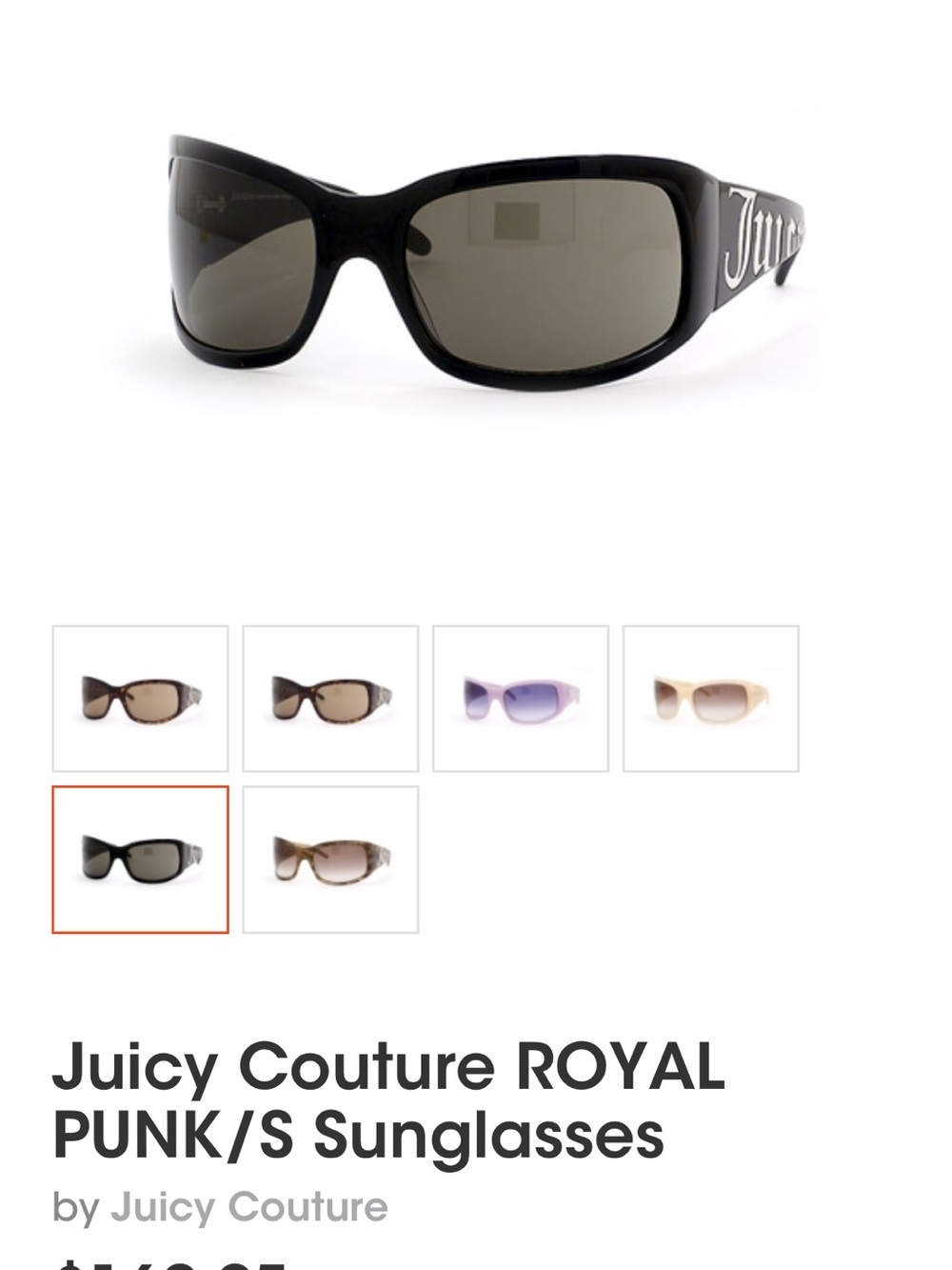 Juicy Couture Royal Punk/S 0086 Women's Vintage Sunglasses with Case Black